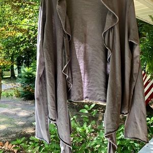 Anthropologie open front ruffle cardigan